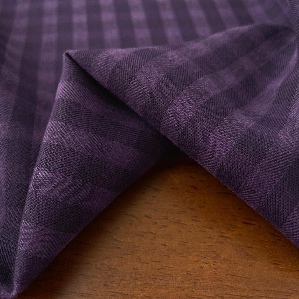 Purple Gingham Check TENCEL™ | Frankie Rose Fabrics