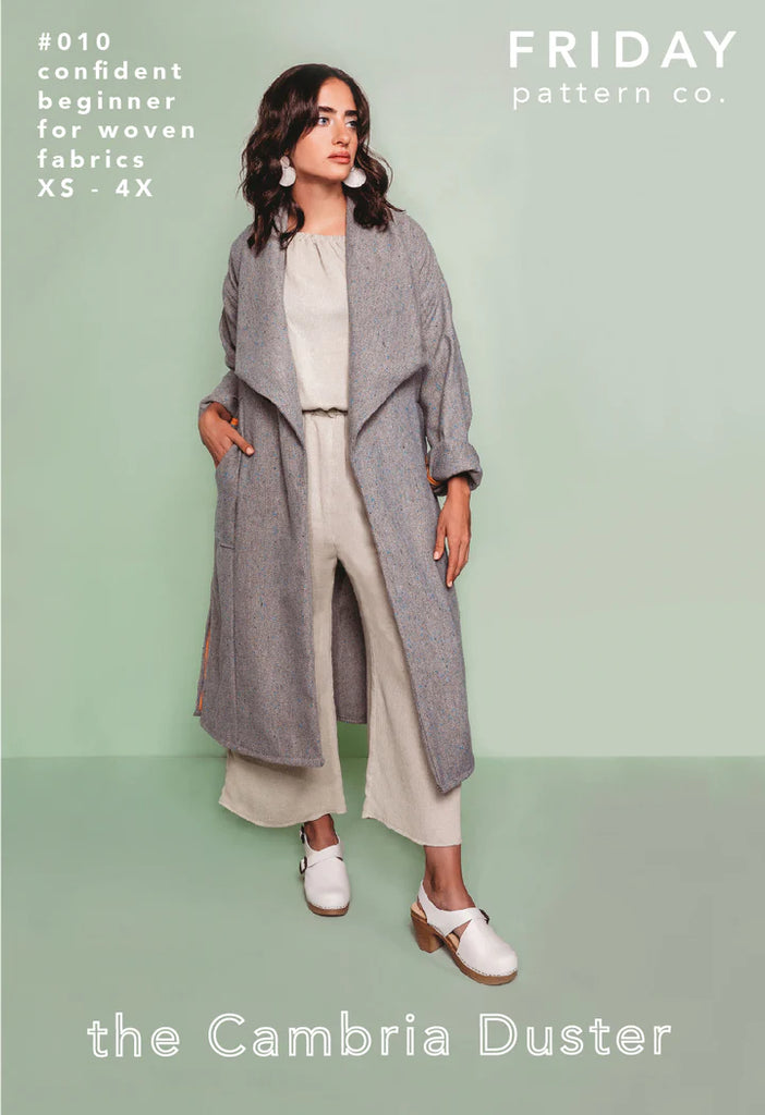 Cambria Duster Jacket Sewing Pattern | Frankie Rose Fabrics