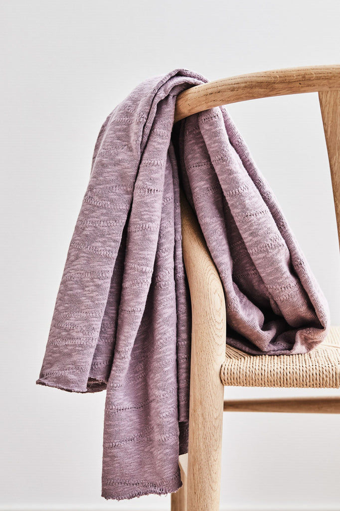 Organic Cotton Sweater Knit Slub in Lilac-Frankie Rose Fabrics