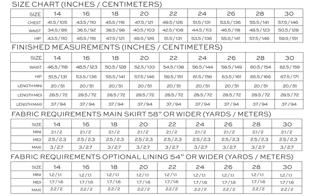 Mave Skirt Plus Size Sewing Pattern | Frankie Rose Fabrics