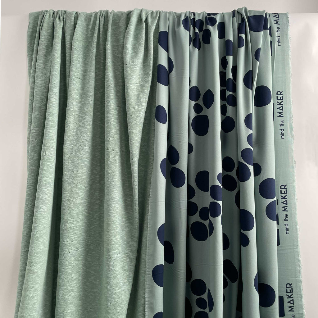 Organic Cotton Sweater Knit Fabric in Mint