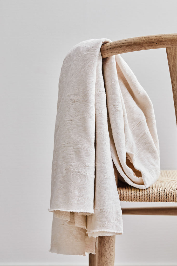 White Organic Cotton Sweater Knit | Frankie Rose Fabrics