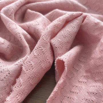 Organic Cotton Pointelle Fabric, Pink | Frankie Rose Fabrics