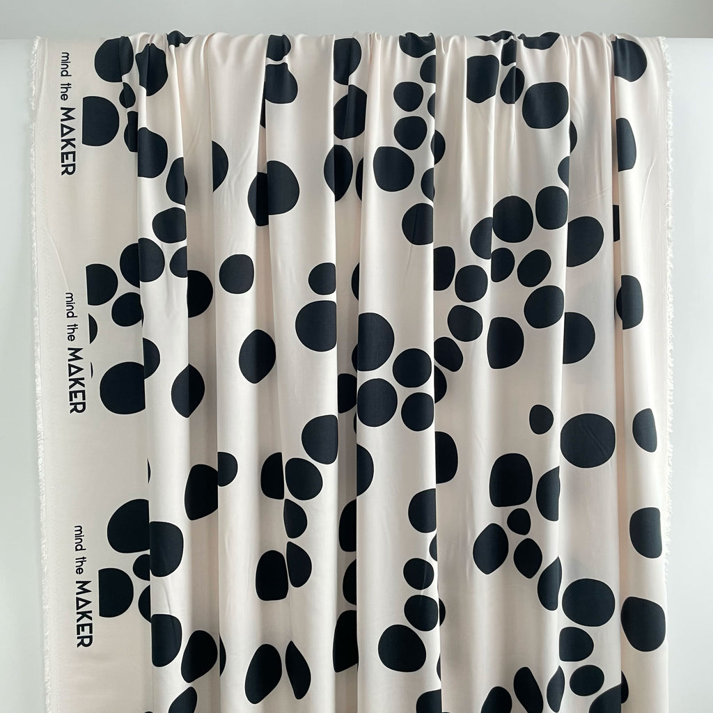 Rayon Fabric in About A Dot White by Mind the Maker