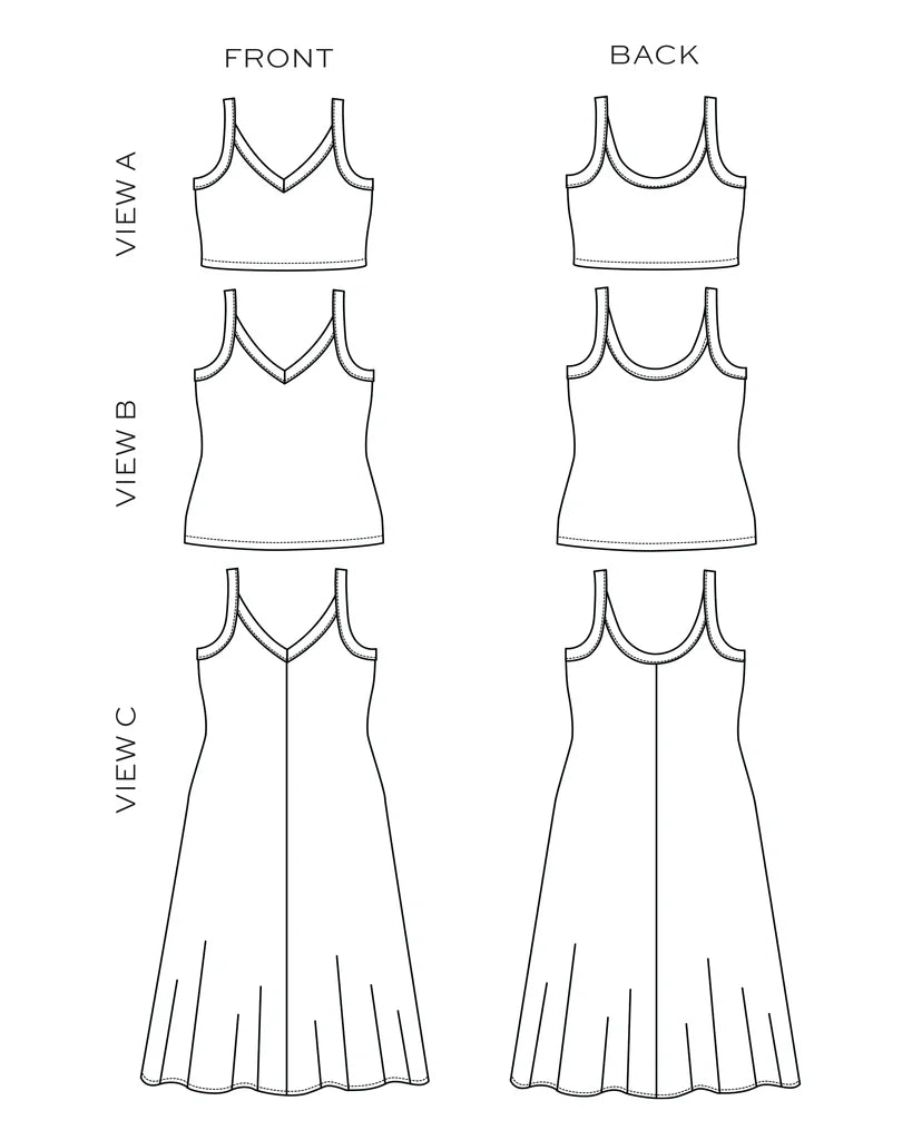 Zoey Tank & Dress Plus Size Sewing Pattern